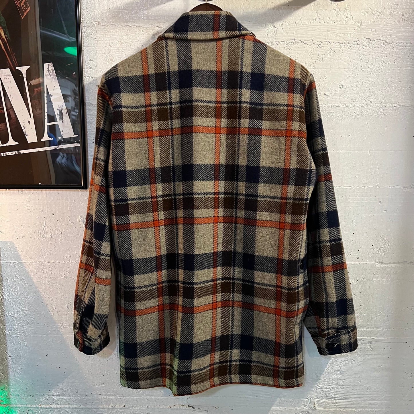 Vintage 1960's/70's Pendleton Wool Plaid Mackinaw Cruiser Jacket - Size Small - Made In USA - 100% Virgin Wool