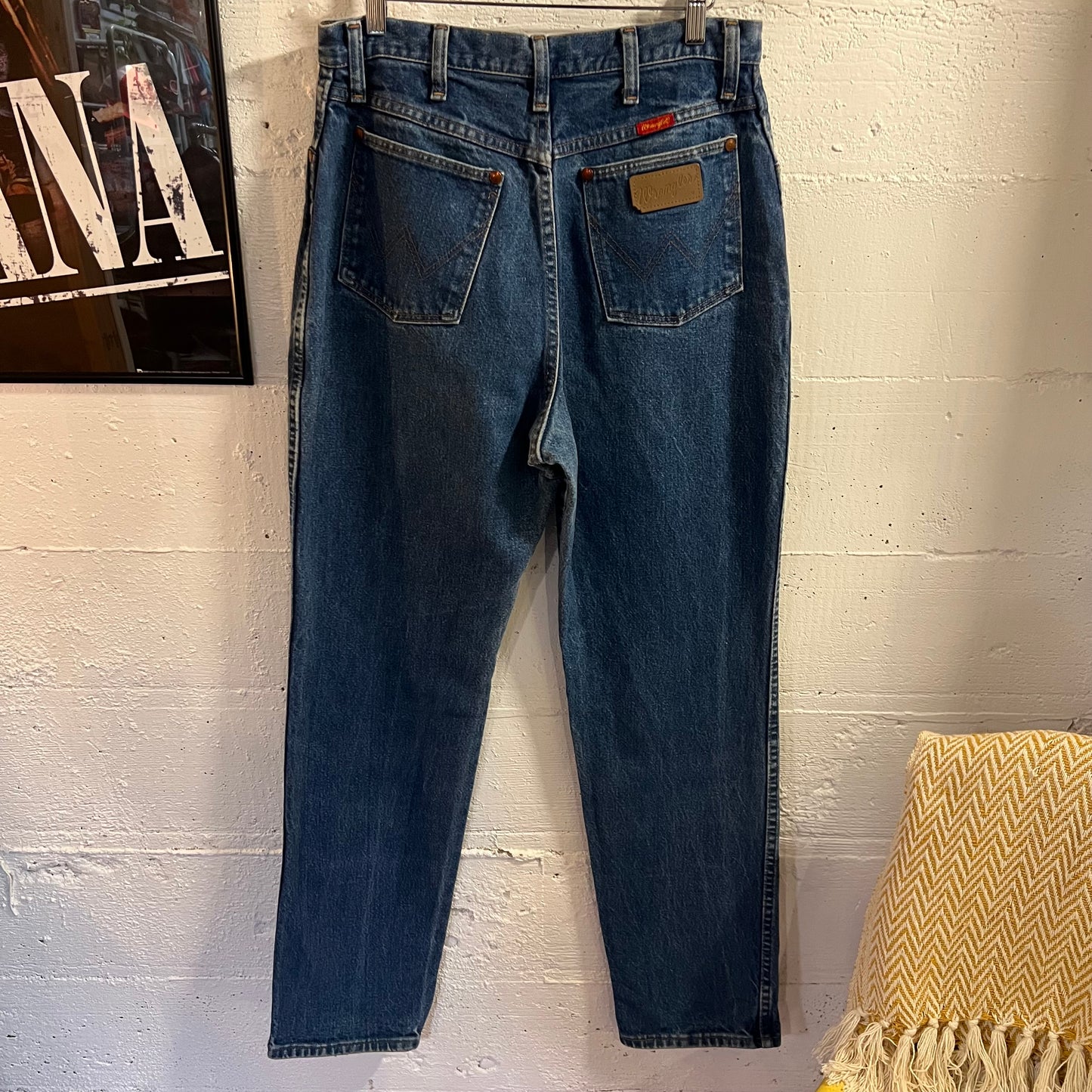 Vintage 90's Wrangler Women's Cowboy Cut High Rise Denim Jeans - Size 13/14 X 32 -  Made In USA - 12MWZG