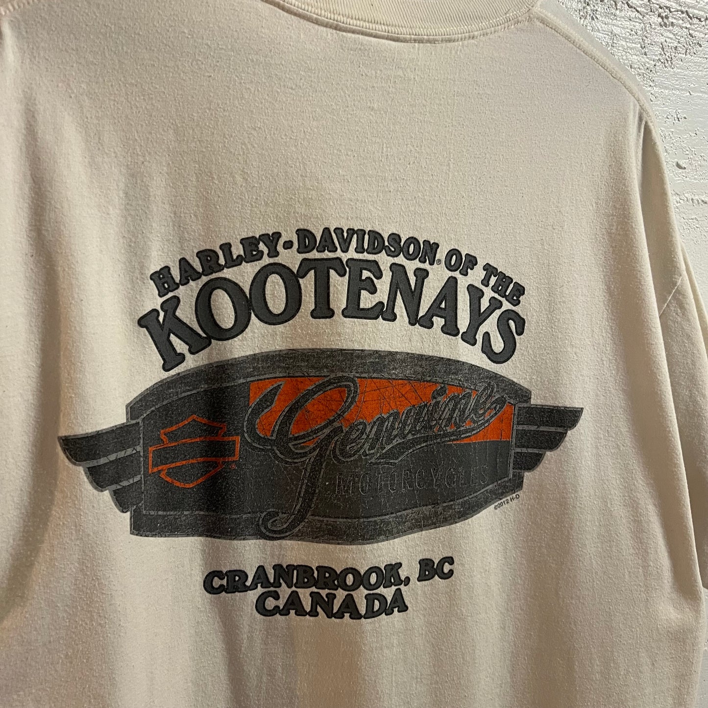 Y2K Harley Davidson Brotherhood Double Sided Graphic T-Shirt - Size XL - White - 100% Cotton