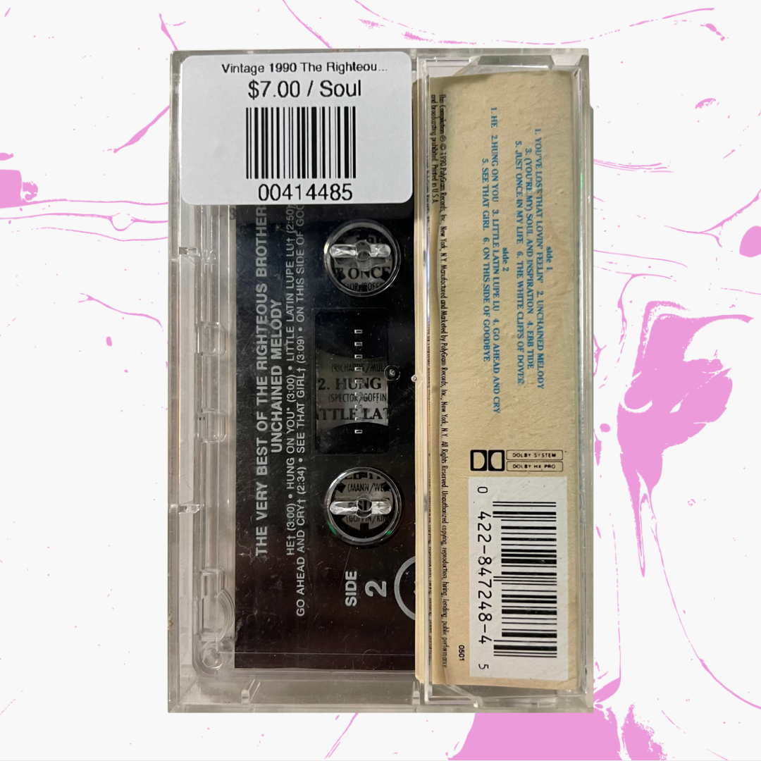 Vintage 1990 The Righteous Brothers 'Unchained Melody' Cassette Tape