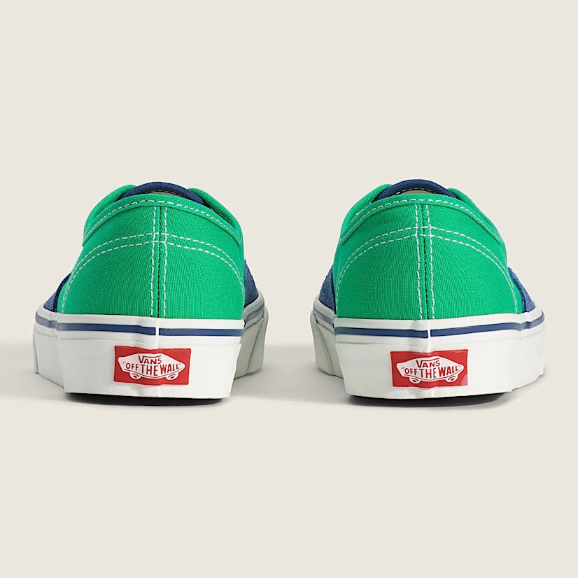 *New* Vans Authentic 'Primary Navy' Shoes - Size 9.5M/11W - Navy-Blue/Green - VN000EHHNVY