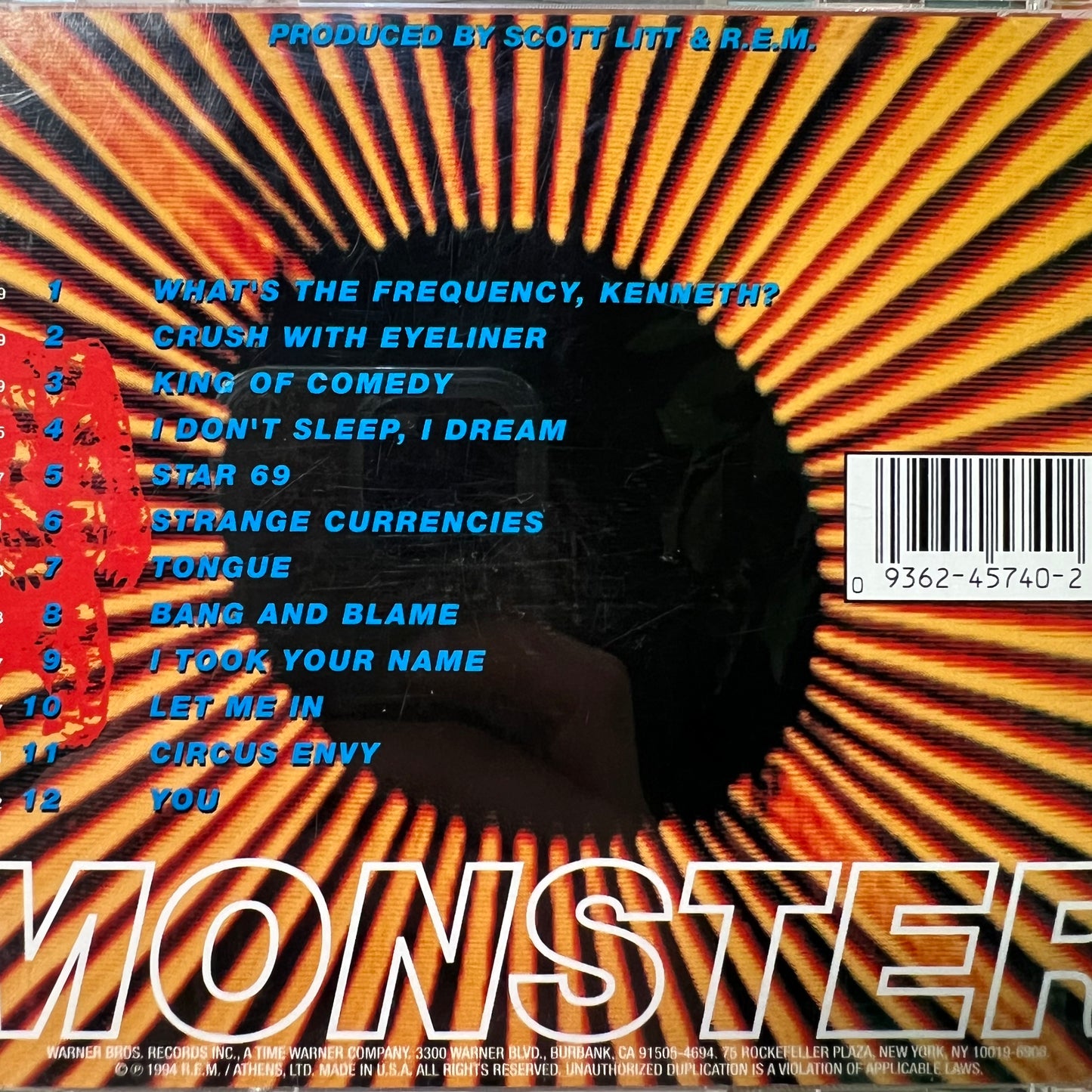 Vintage 1994 R.E.M. 'Monster' CD