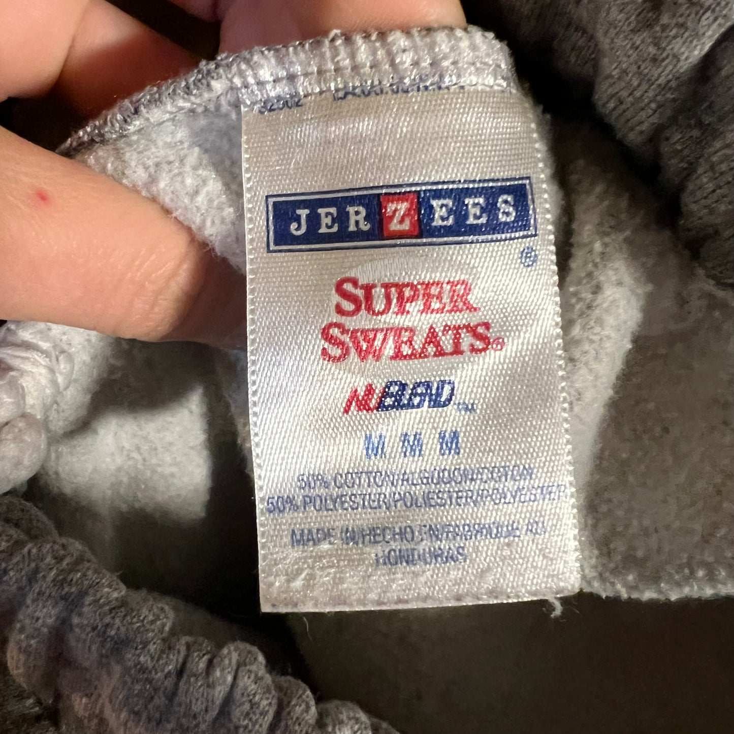 Vintage Jerzees Super Sweats Adjustable Waist Sweatpants - Size Medium - Heather Grey