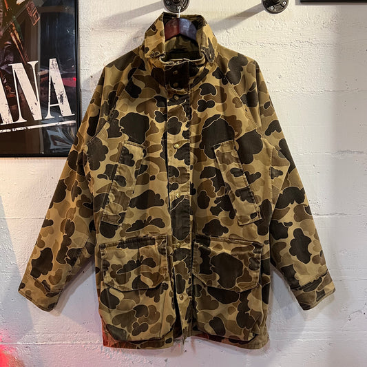 Vintage 1980's Columbia Sportswear Gore-Tex Duck Camo Hunting Jacket - Size Medium - Duck Camo/Multi