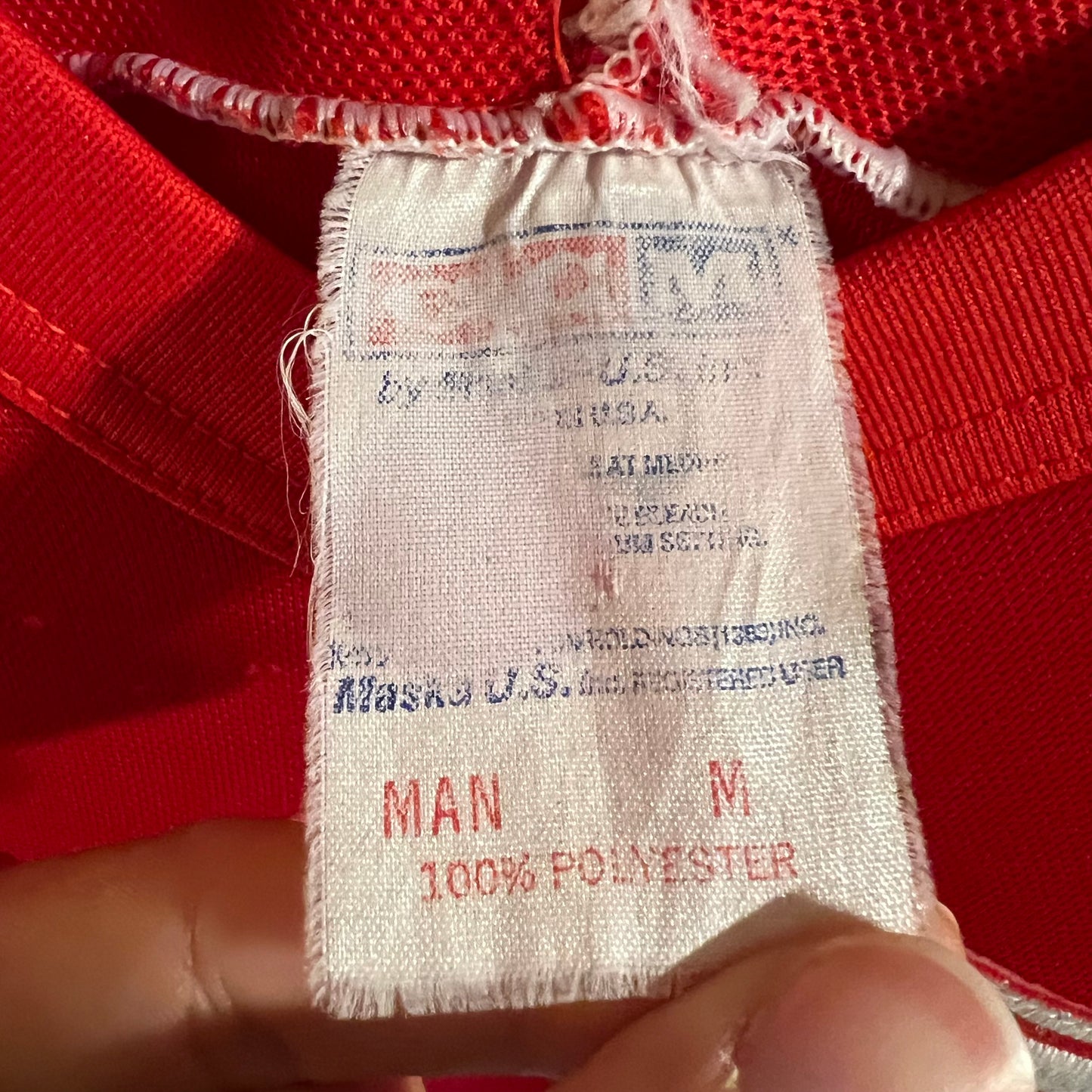 Vintage Faded Detroit Red Wings ‘Cheveloae #32’ Hockey Jersey - Size Medium - Made In USA - Red/White