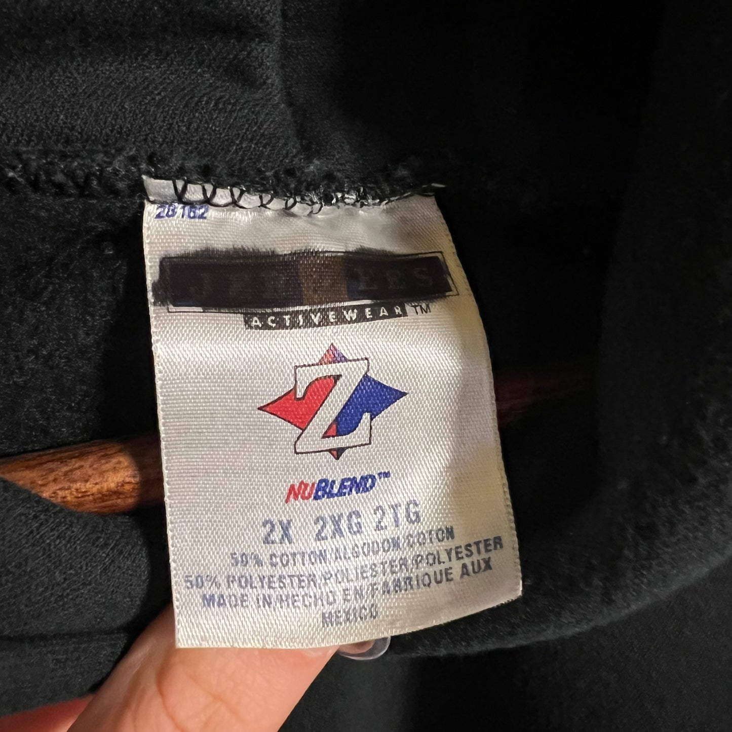 Vintage 2000's Blank Jerzees Pullover Hoodie Sweatshirt - Size XXL - Black