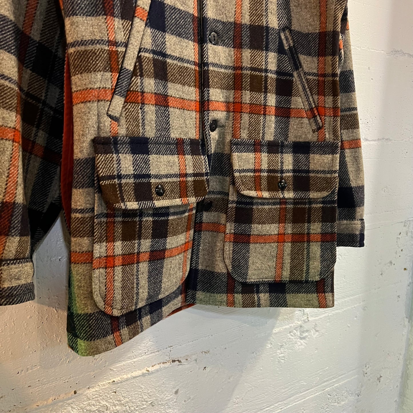 Vintage 1960's/70's Pendleton Wool Plaid Mackinaw Cruiser Jacket - Size Small - Made In USA - 100% Virgin Wool