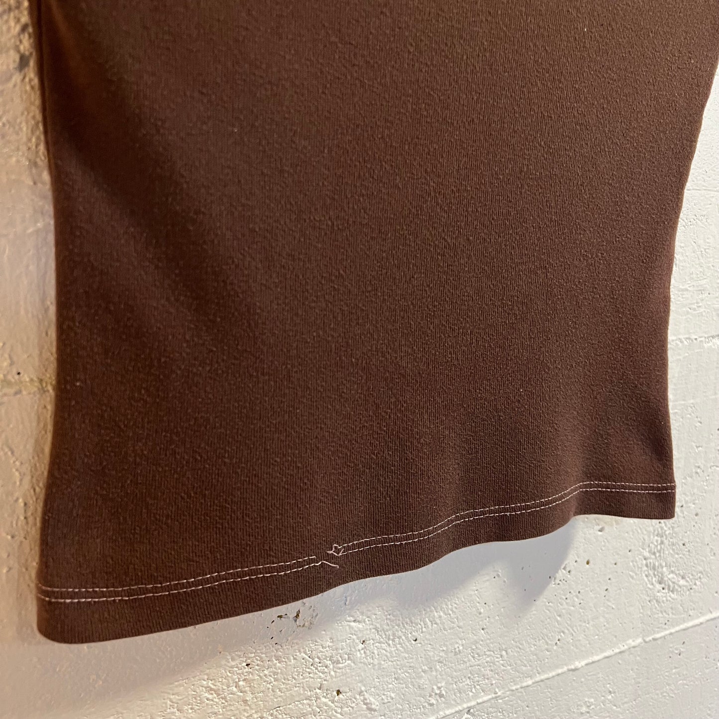 Vintage 2000's Arizona Studded Baby Tee - Size XS - Made In USA - Brown/Pink