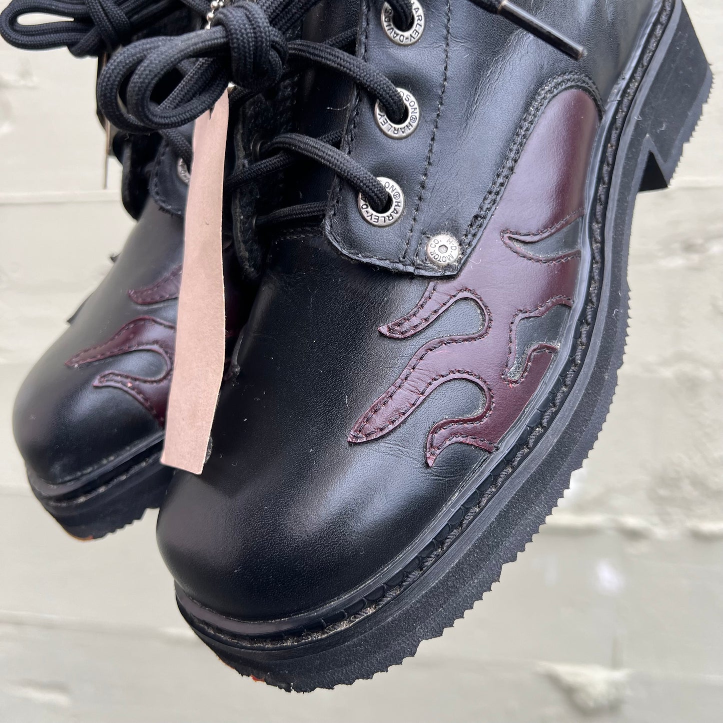 Vintage 90's Harley Davidson Women's Blaze Leather Chukka Boot - Size 6.5W/5M - Genuine Leather - Deadstock