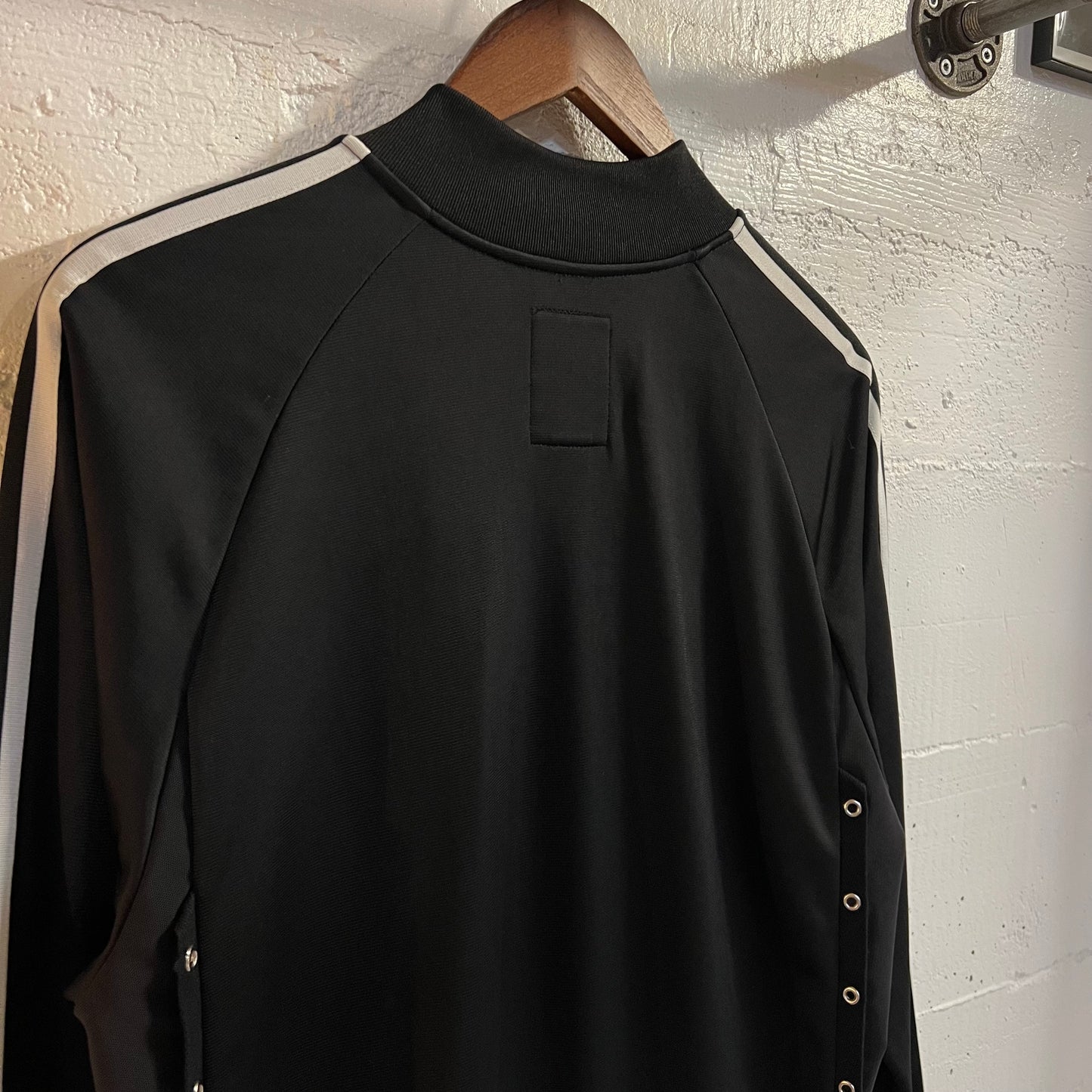 Vintage 2008 Adidas x Jeremy Scott Side Lace Trefoil Track Jacket - Size XL - Black/Black/White
