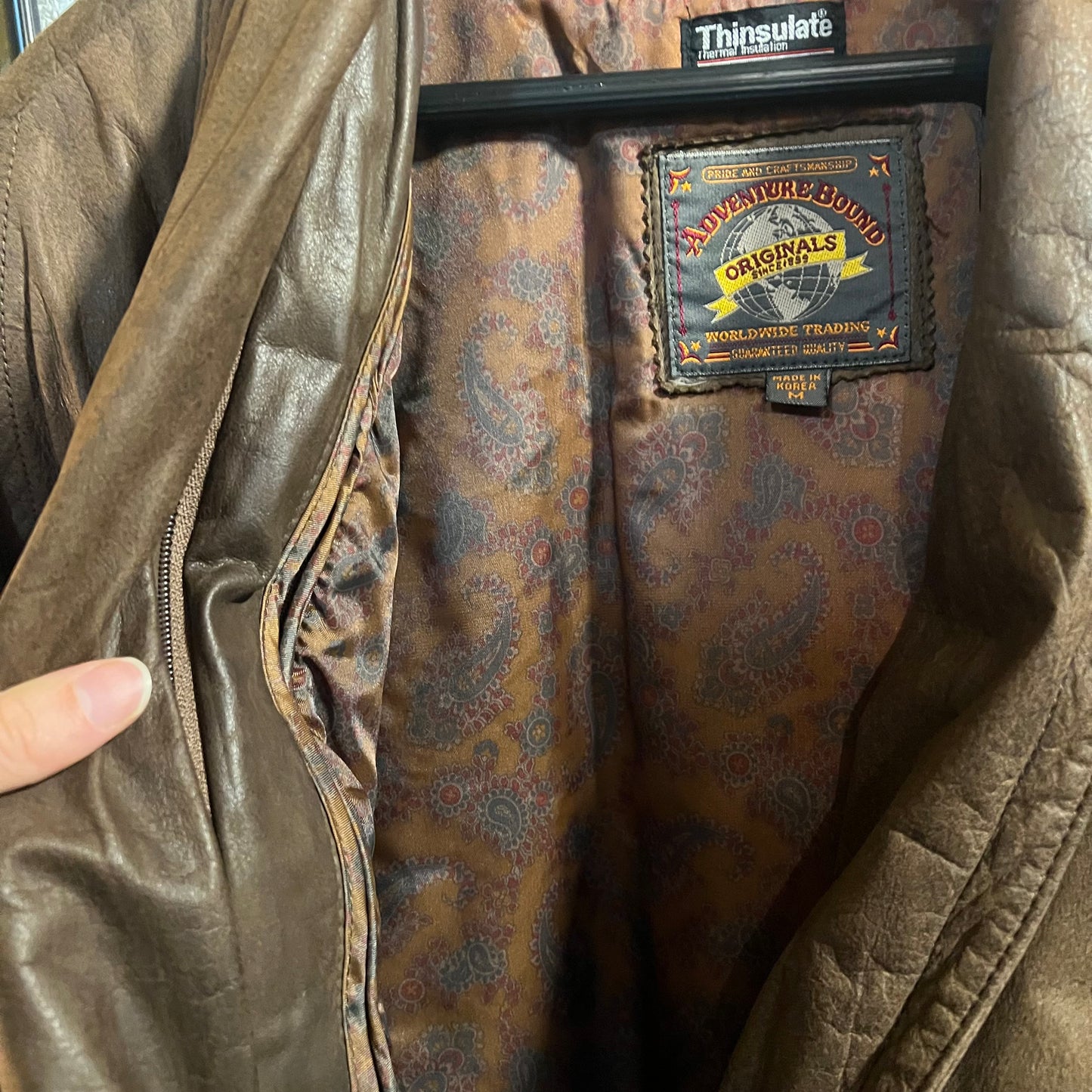Vintage 1980's Adventure Abounds Soft Leather Jacket - Size Medium - Brown