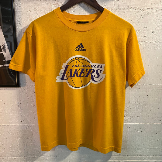 Vintage 2000's Los Angeles Lakers Adidas Baby Tee - Size Small - Gold/Purple