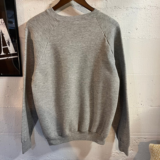 Vintage 1989 Elvis Presley Raglan Sleeve Crewneck Sweatshirt - Size Large - Made In USA - Heather Grey/Multicolor