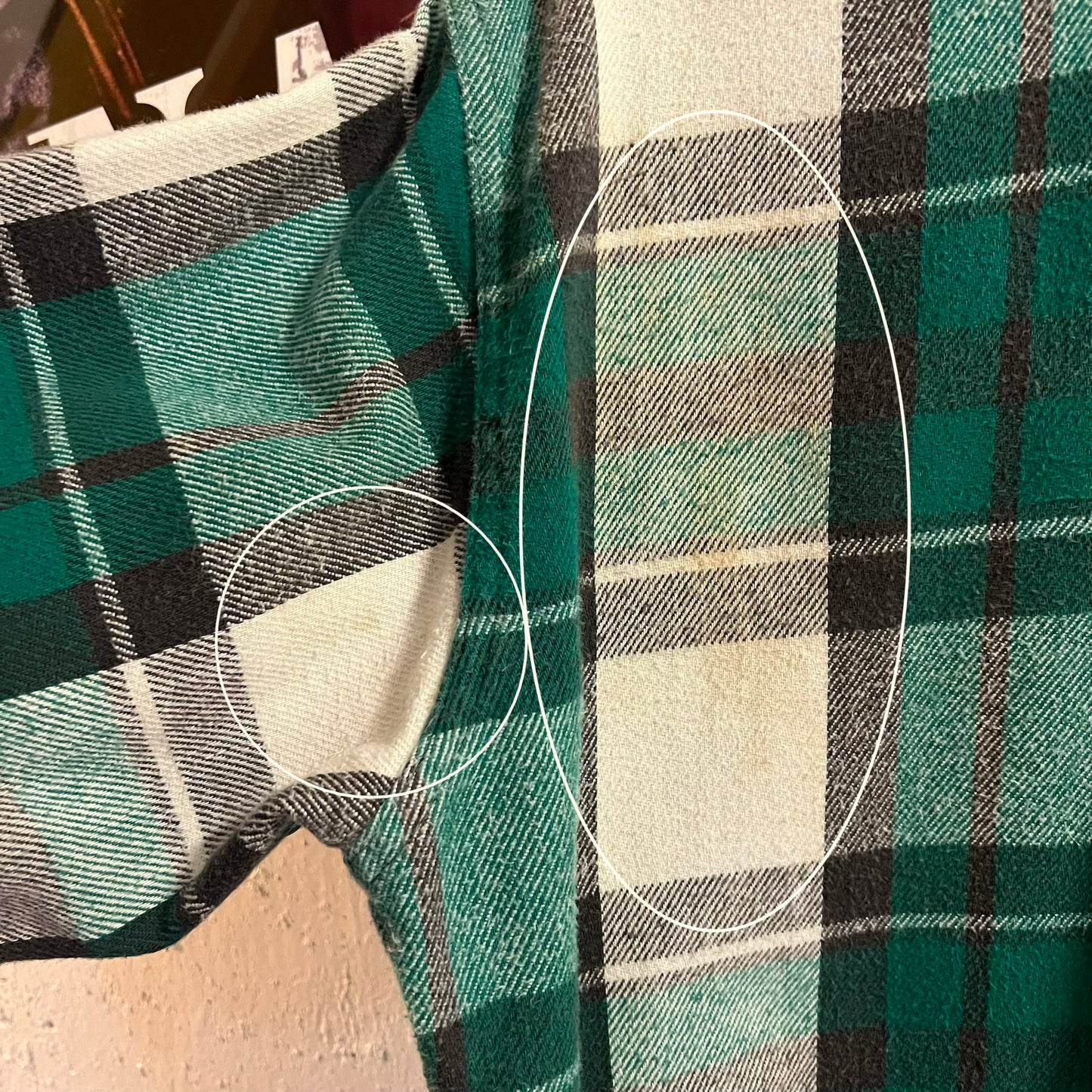 Vintage 80’s St.John’s Bay Big Mac Plaid Flannel Double Pocket Button Up Shirt - Size Large Regular - Made In USA - Green/White/Black