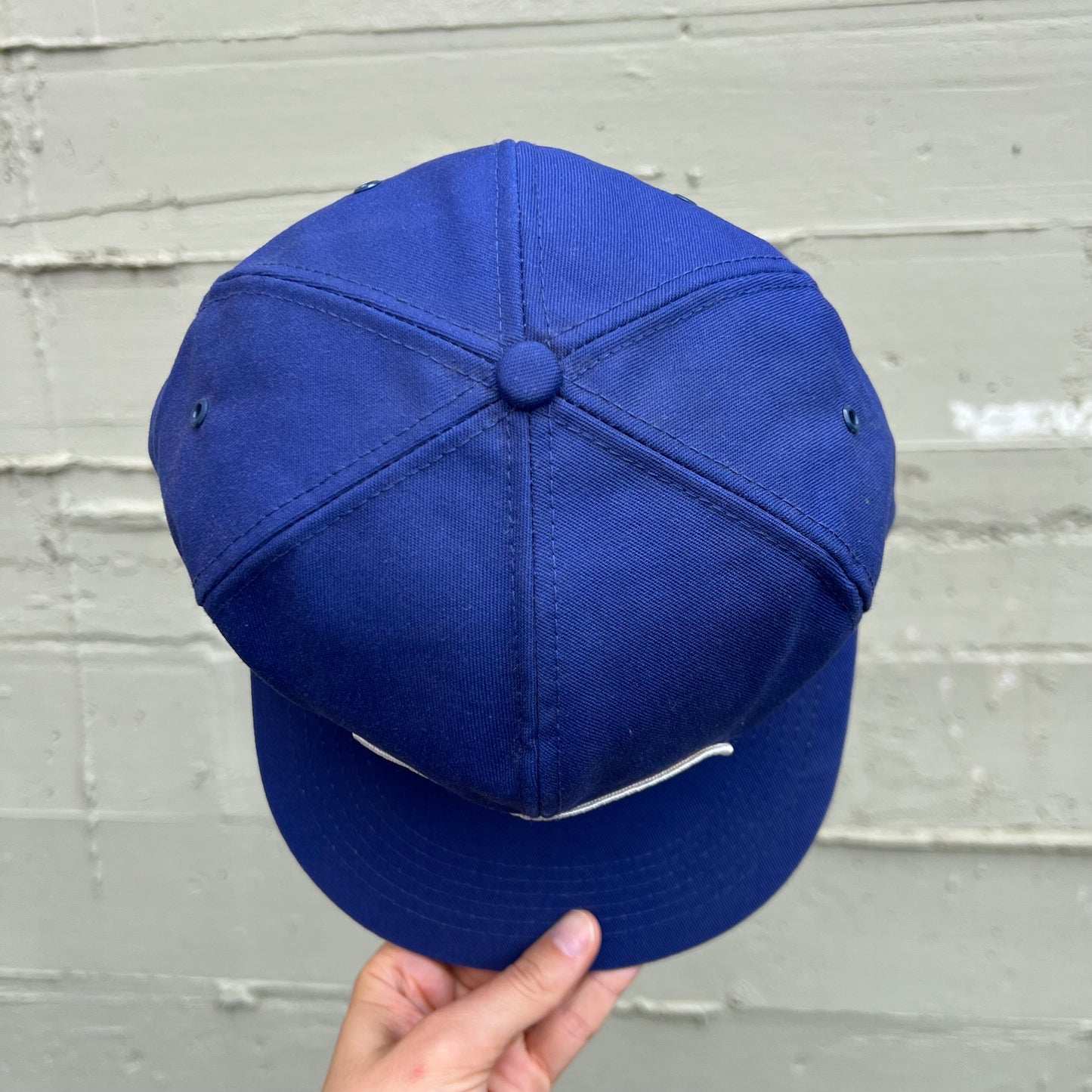 Vintage 80's/90's K-Brand/K-Products Chevron Carmichael Columbia Oil Inc. Snapback Hat - O/S - Made In USA - Blue