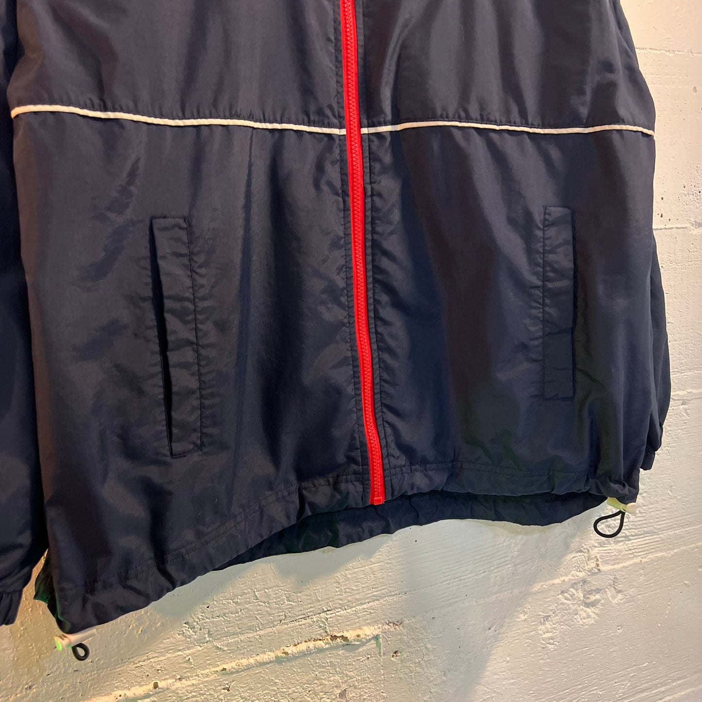 Vintage 90's Tommy Hilfiger Athletics Zip-Up Windbreaker Jacket - Size Medium - Red/Navy/White