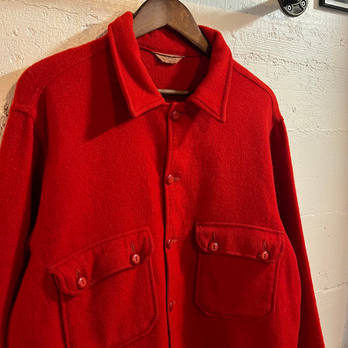 True Vintage 1950's Boy Scouts Of America Official Wool Jacket (Shirt-Jac) - Size 46 (XL) - 100% Wool - Made In USA - Red