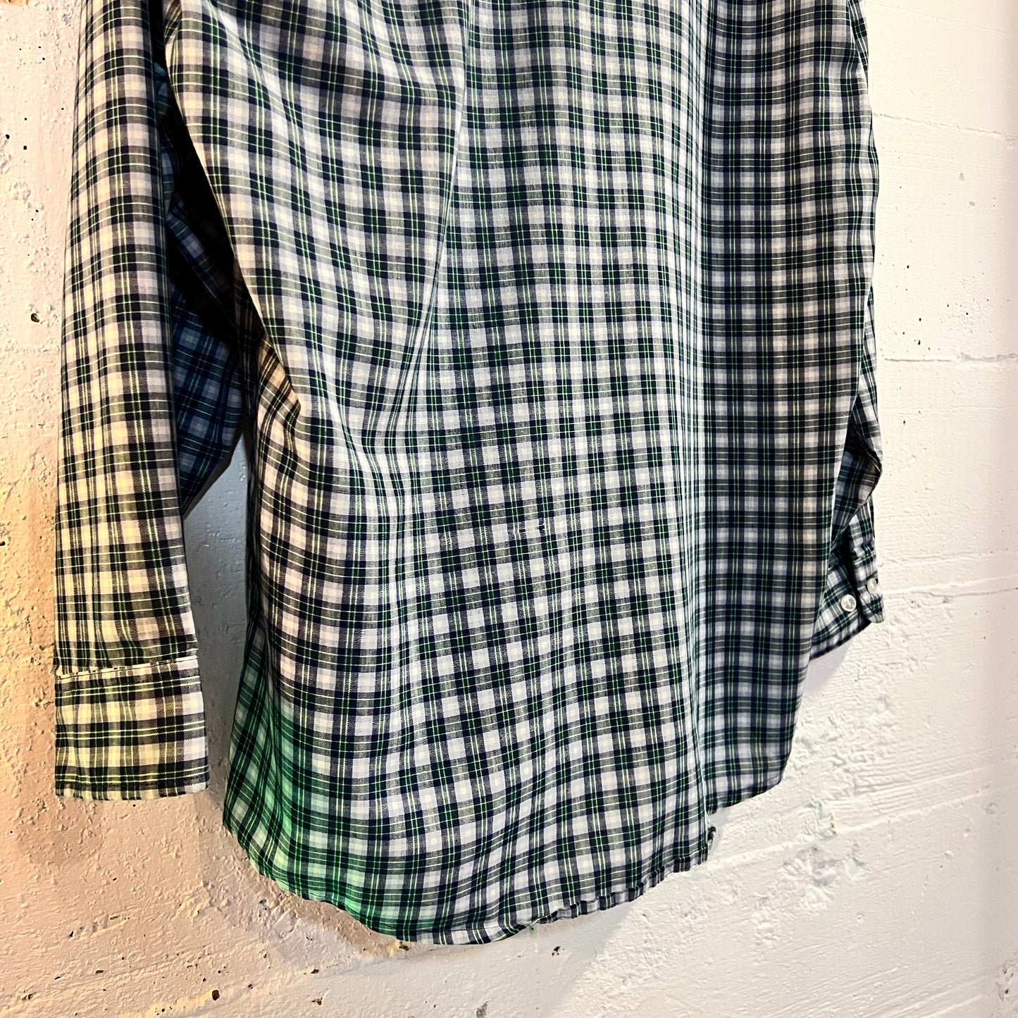 Vintage 90's Big Mac Plaid Button Up Flannel - Size Large (Reg.) - Made In USA - Blue/Green/White