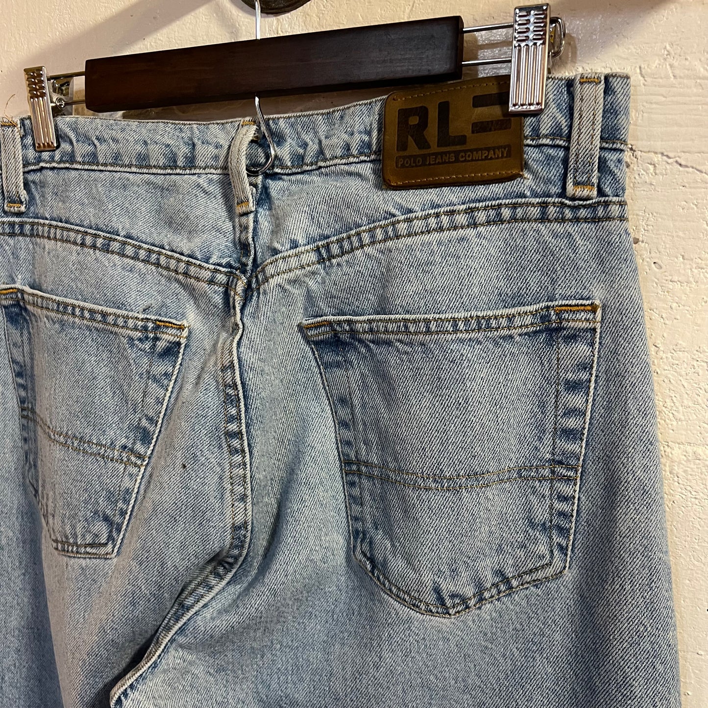 Vintage 2000's Polo Jeans Company Ralph Lauren Relaxed Fit Light Wash Button Fly Denim Jean - Size 32" x 34" - 100% Cotton