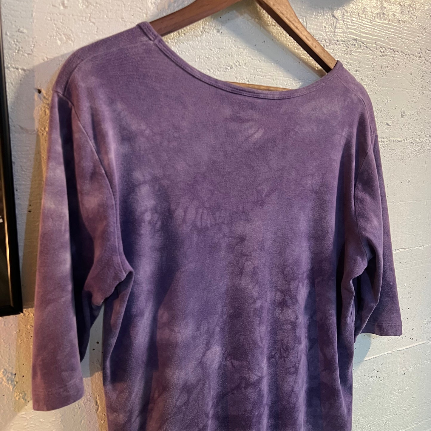 Vintage Women's Dyed Rhinestone Crown Shirt - Size XL - Made In USA - Purple
