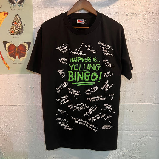 Vintage 90's Funny Bingo Puff All Over Print T-Shirt - Size XL - Made In USA - Single Stitch