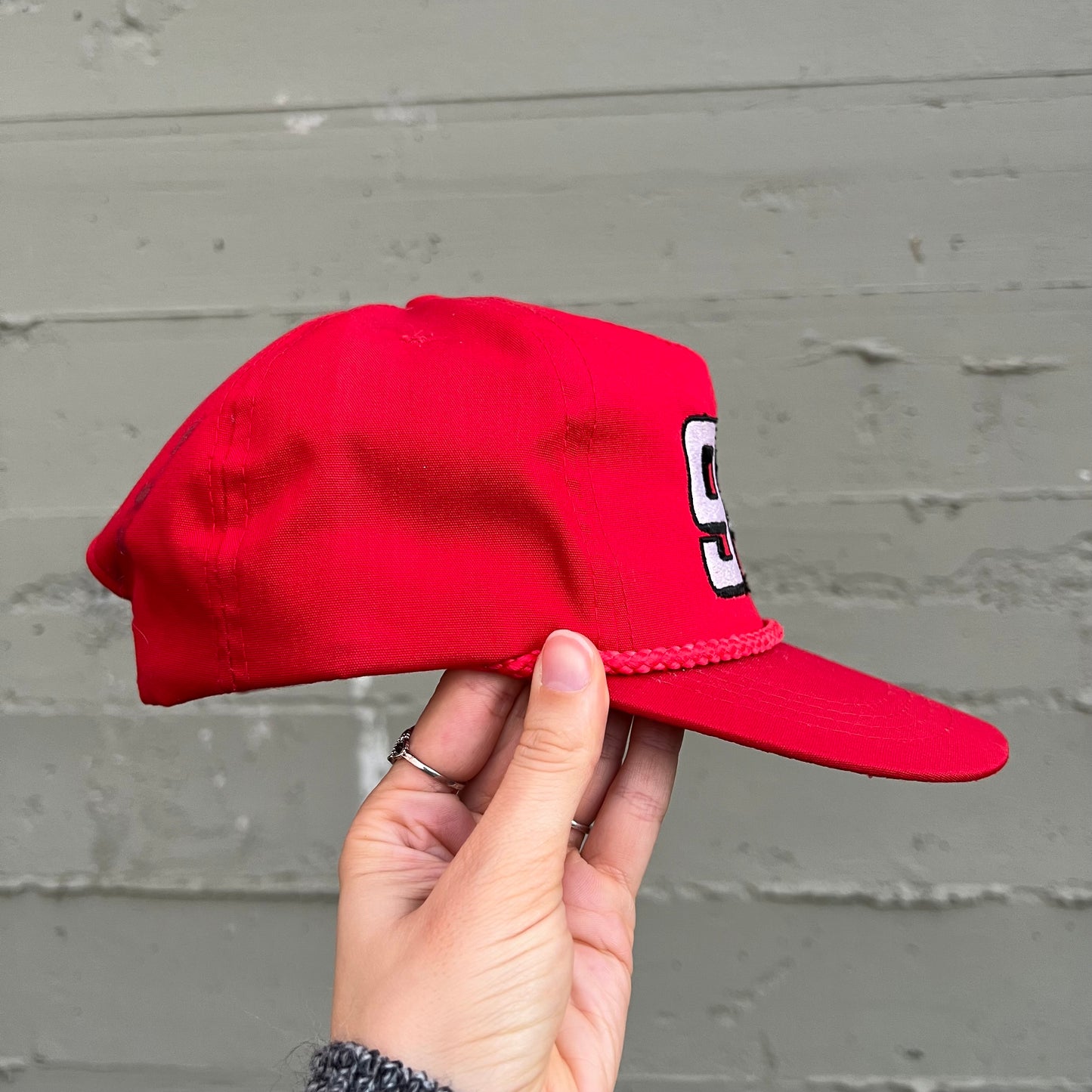 Vintage 90's Bill Elliott #94 Embroidered Nascar Snapback Hat - O/S - Red/Black/White