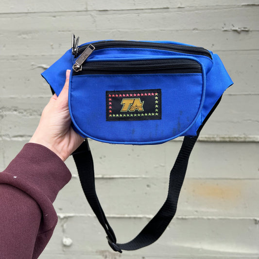 Vintage 90's Top Action 'TA' 3-Pocket Fanny Pack - O/S - Royal Blue