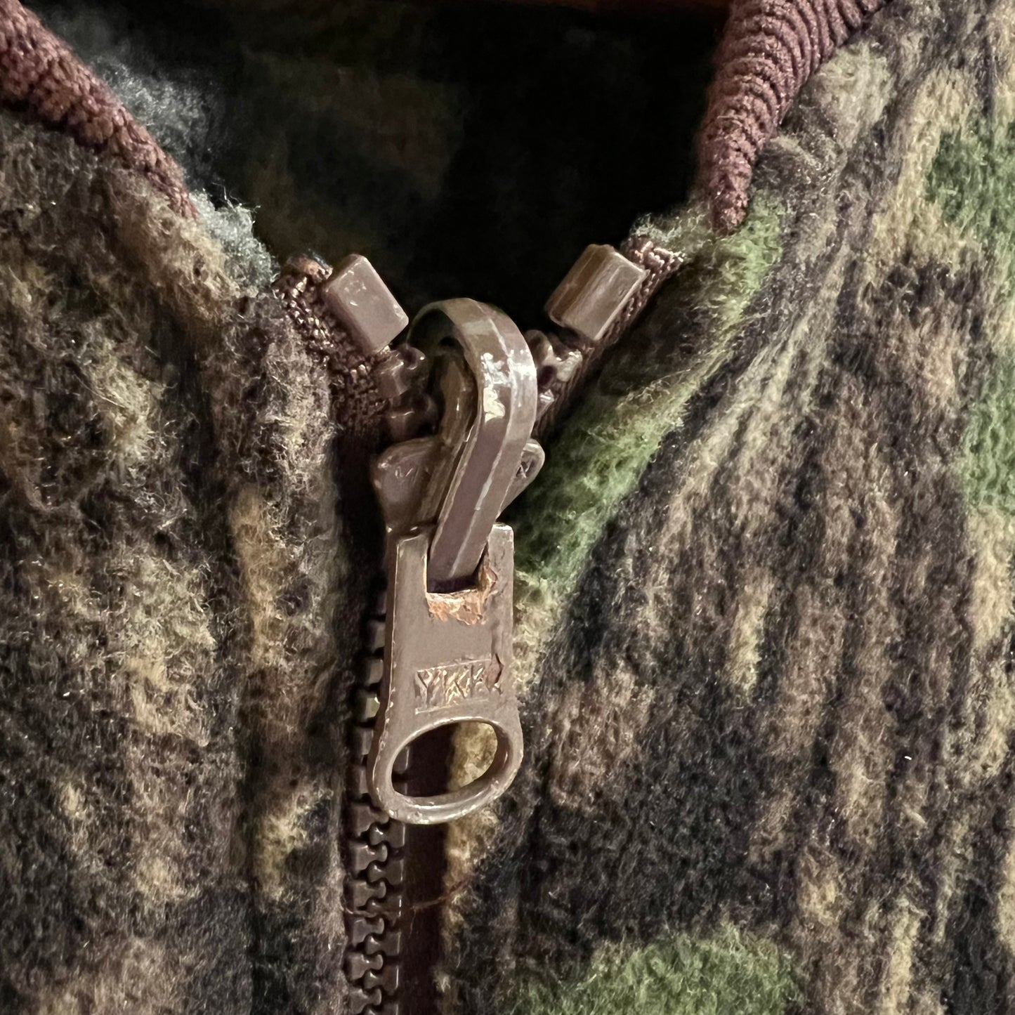 Vintage 80’s Cabelas Reversible Realtree/Trebark Camo Fleece Vest - Size 2XL - Made In USA - Earth Toned