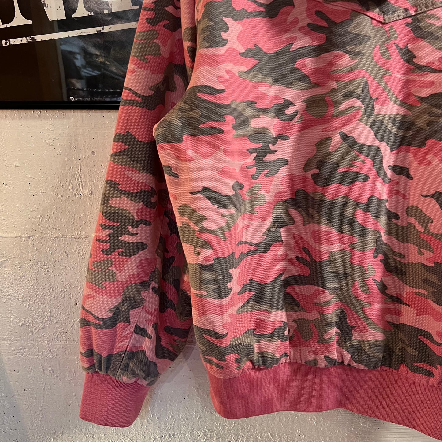 Vintage Y2K Roper Woodland Camo Zip Up Quilt Lined Jacket - Size XL - Pink/Grey