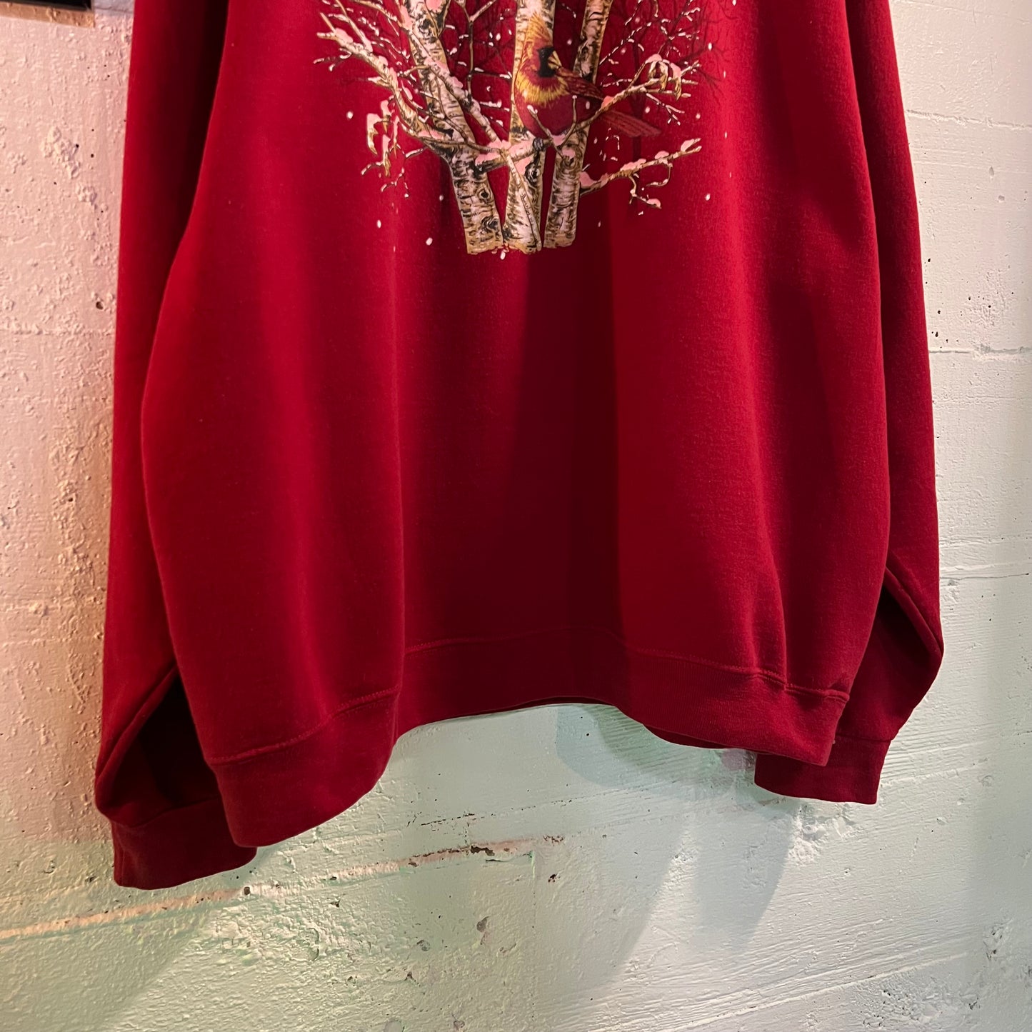 Vintage Jerzees Cardinals In Snow Crewneck Sweatshirt - Size XL - Maroon/Multi