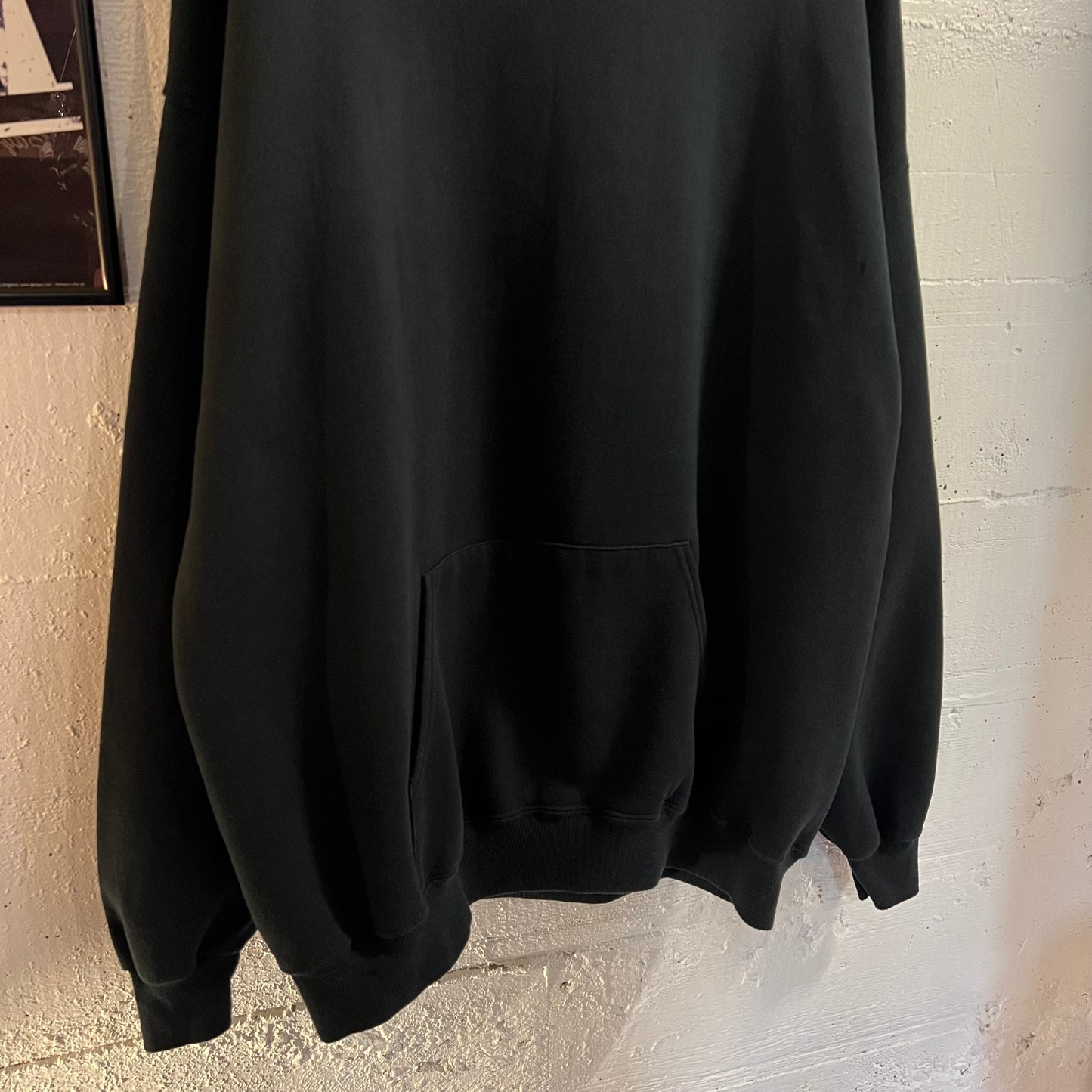 Vintage 2000's Blank Jerzees Pullover Hoodie Sweatshirt - Size XXL - Black