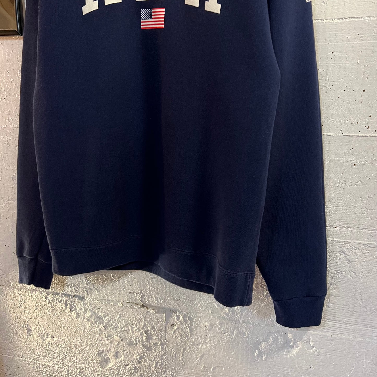 Vintage 90’s Hard Rock Hotel Las Vegas Crewneck Sweatshirt - Size Large - Made In USA - Navy/White