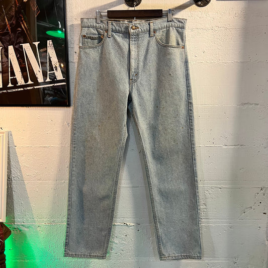 Vintage Distressed Early 90's Light Wash Levi's 505 - Size 34" x 30" - Made In USA