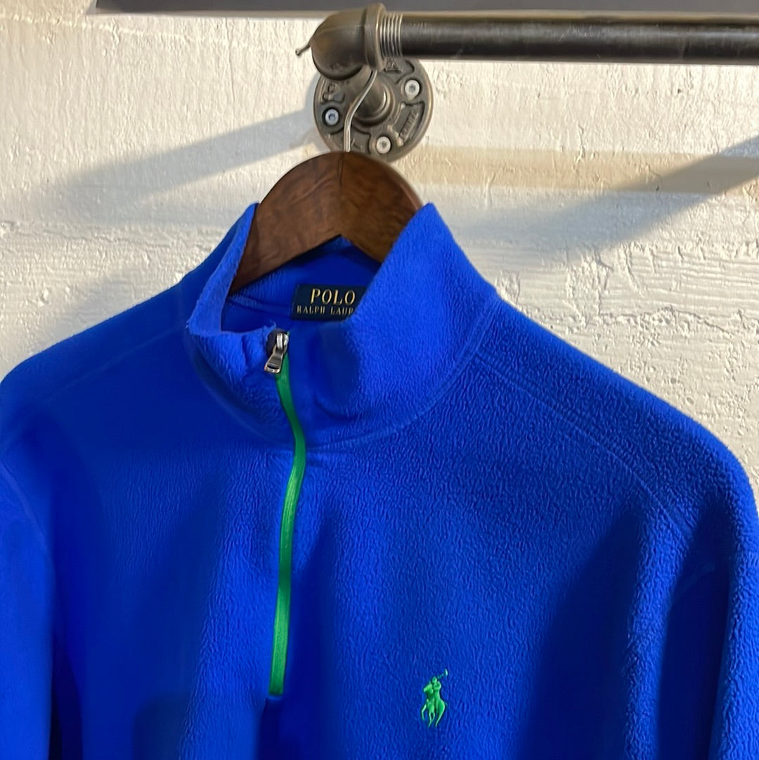 Polo Ralph Lauren Performance Fleece Jacket - Size Large - Blue/Green