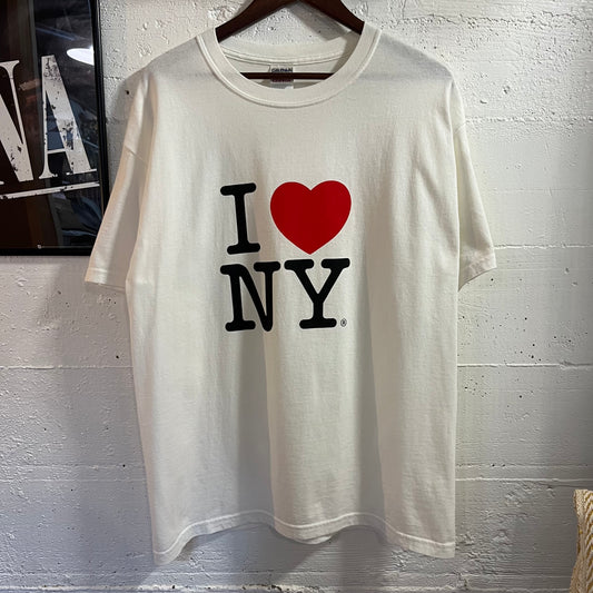 Vintage 2000’s I Love New York Graphic T-Shirt - Size Large - White/Black/Red