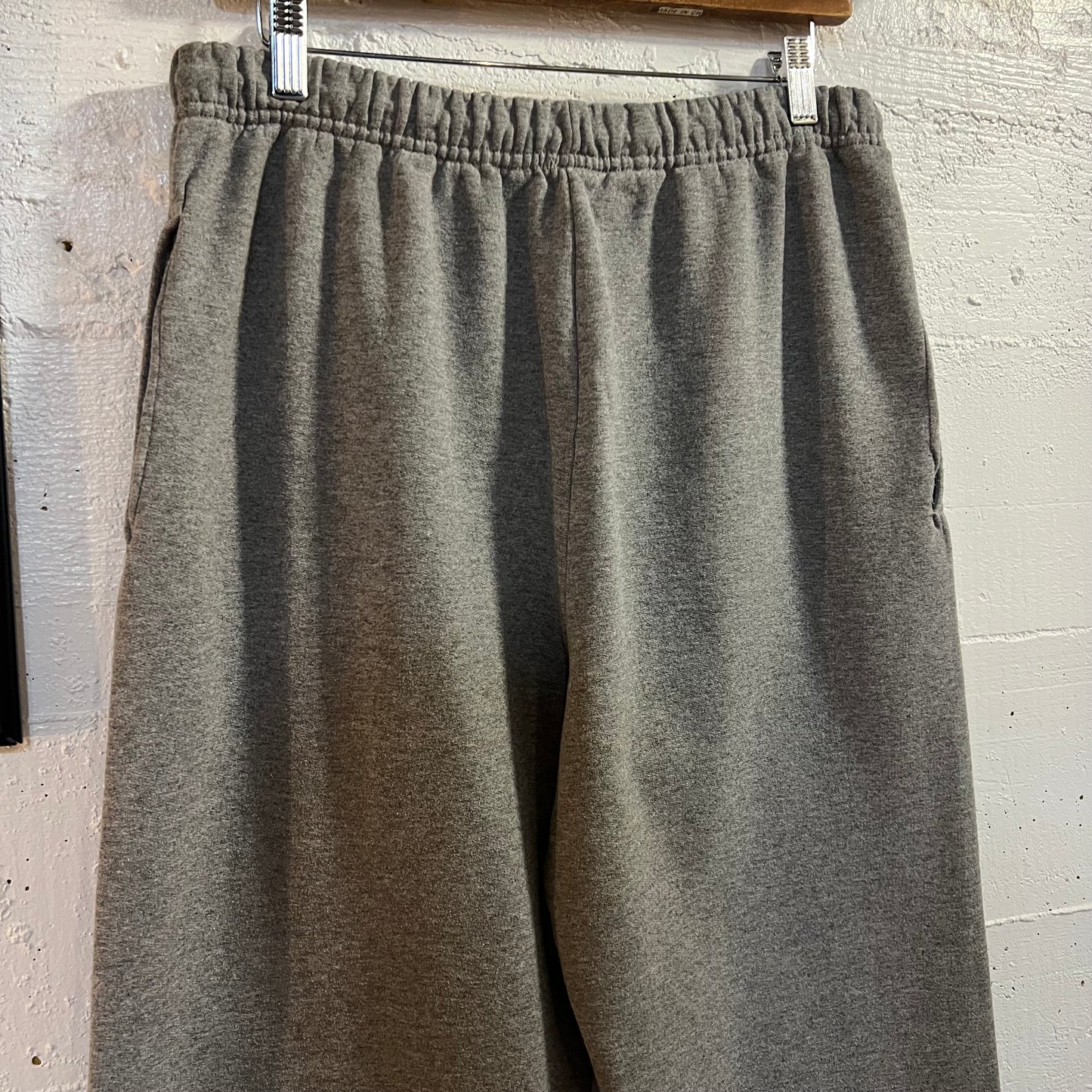 Vintage Jerzees Super Sweats Adjustable Waist Sweatpants - Size Medium - Heather Grey