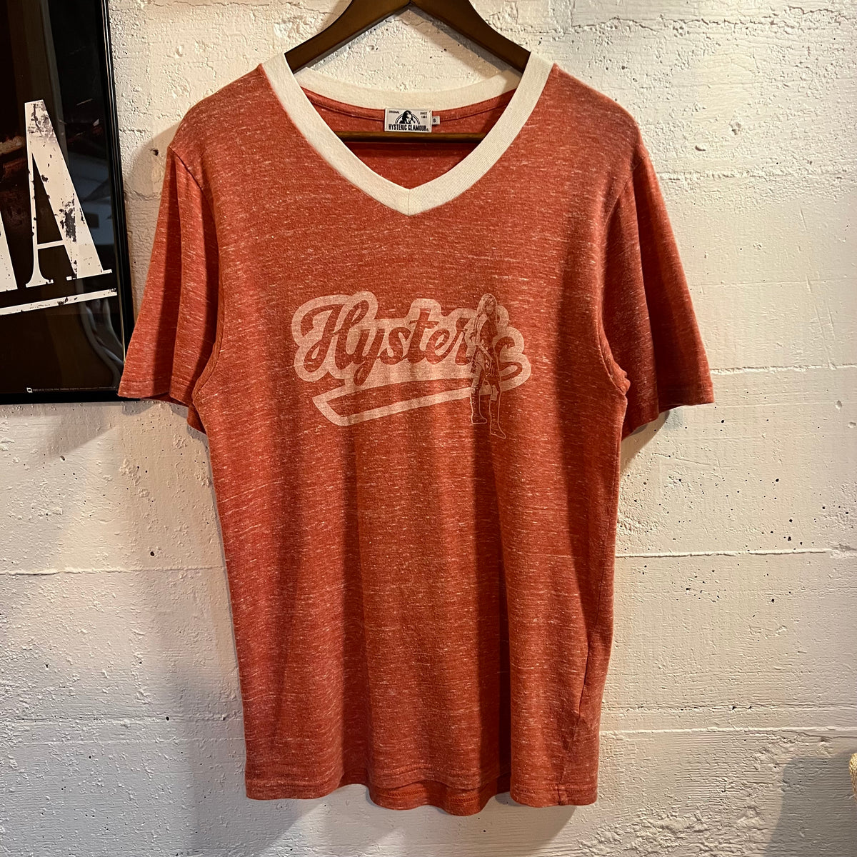 Vintage 90's Hysteric Glamour Graphic Ringer T-Shirt - Size Small - Made In Japan - Red/White