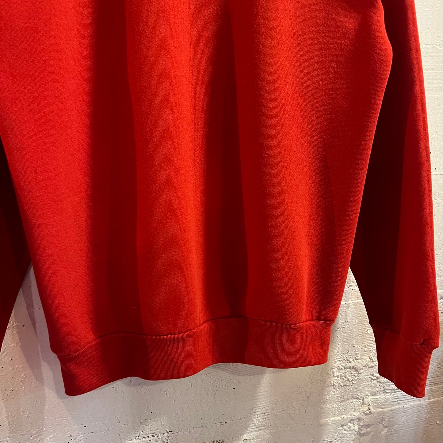 Vintage 80’s Nebraska Huskers Football Raglan Crewneck Sweatshirt - Size Large - Made In USA - Red/White/White
