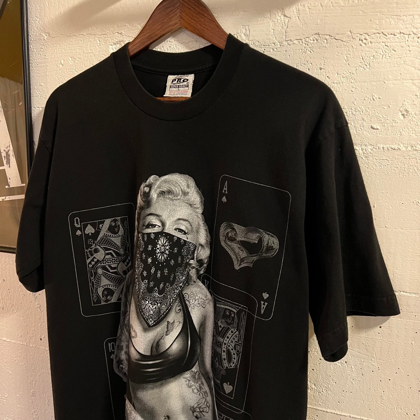 Vintage Y2K Street Certified ‘Marilyn Monroe With Tattoos’ Graphic T-Shirt - Size Large - Black/White/Grey