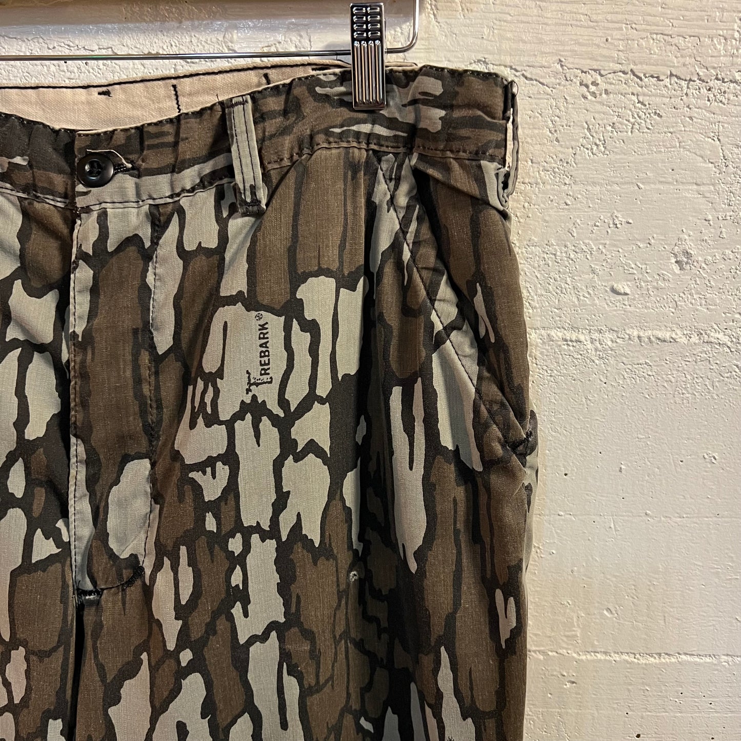 Vintage Saf-T-Back Trebark Camo Pants - Size 34" - Made In USA - Camouflage