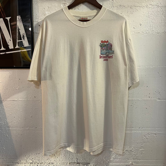 Vintage 2001 Raley’s Hot August Nights Graphic T-Shirt - Size XL - White
