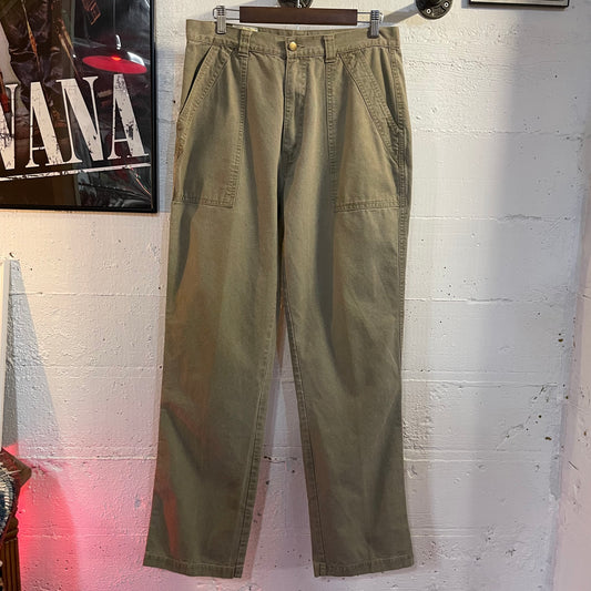 Vintage Pacific Crest OG-107 Style Khaki Loose Fit Pants - Size 33 - Tan/Khaki