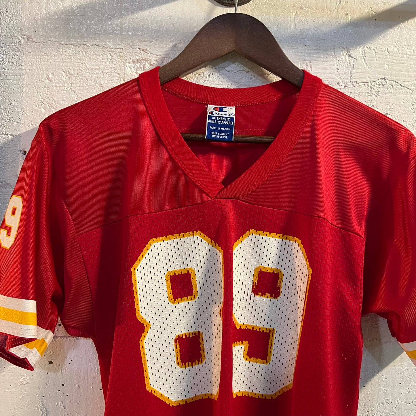 Vintage 90's Kansas City Chiefs Andre "Bad Moon" Rison Youth Football Jersey - Size M (10-12) - Red/Gold/White