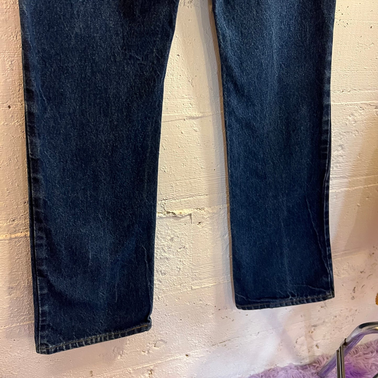 Vintage 90's Levi's 517 Boot Cut Dark Wash Denim Jeans - 30" x 32" - Made In USA - Dark Wash Indigo