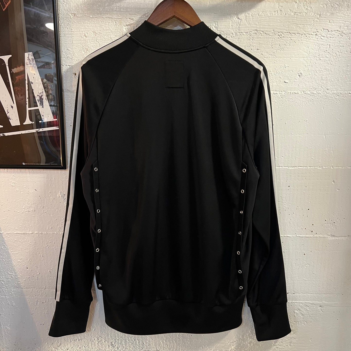 Vintage 2008 Adidas x Jeremy Scott Side Lace Trefoil Track Jacket - Size XL - Black/Black/White