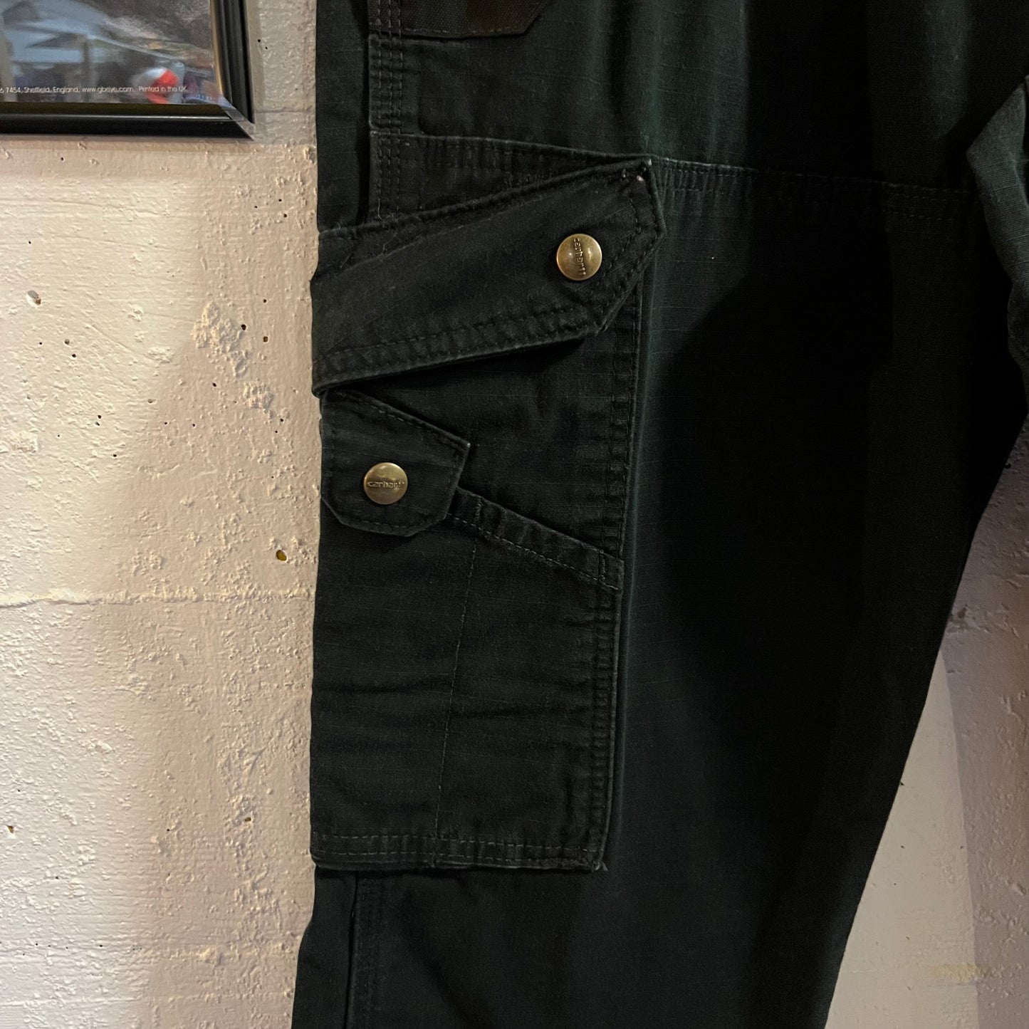 Carhartt Relaxed Fit Ripstop Double Knee Carpenter Pant - Size 34" x 30" - 100% Cotton - B342-BLK