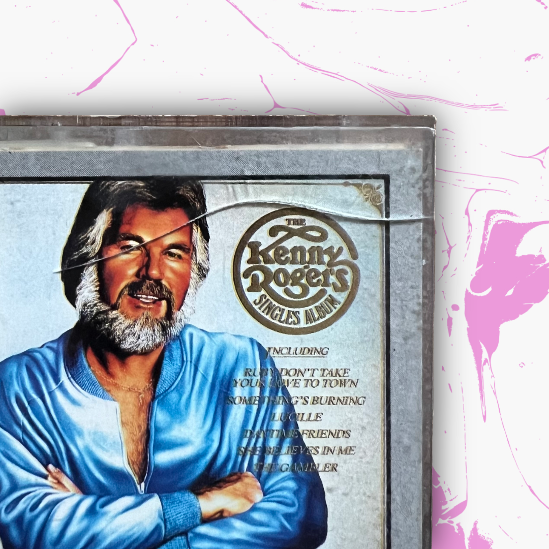Vintage 1980 The Kenny Rogers ‘Singles Album’ Cassette Tape