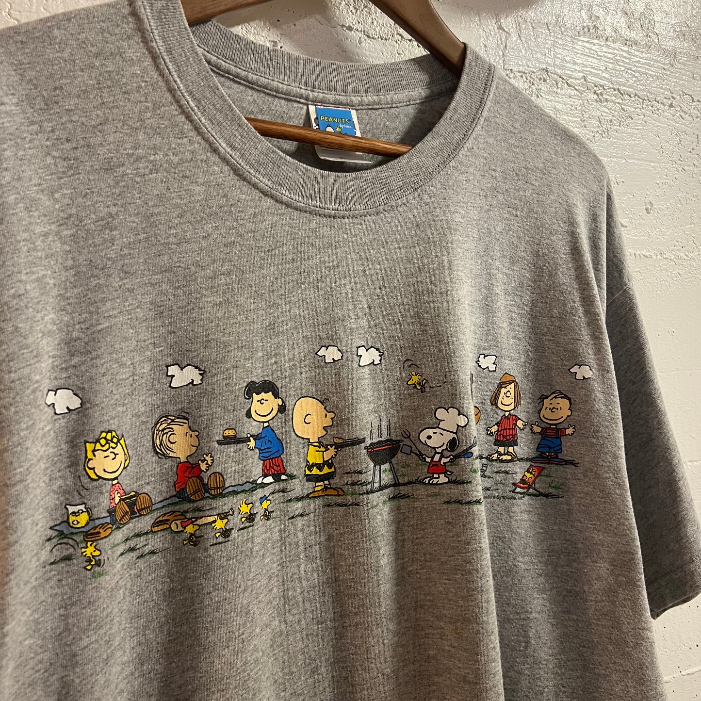 Vintage 2000’s Peanuts ‘Summer Picnic’ Graphic T-Shirt - Size XL - Heather Grey/Multi