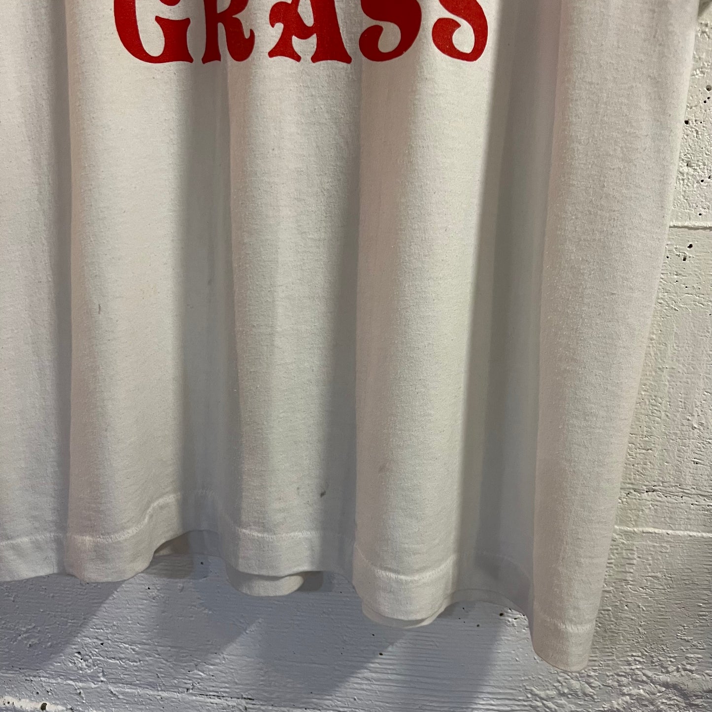 Vintage 80's Screen Stars Funny 'Get High On Milk' Single Stitch T-Shirt - Size XL - Made In USA - White/Red