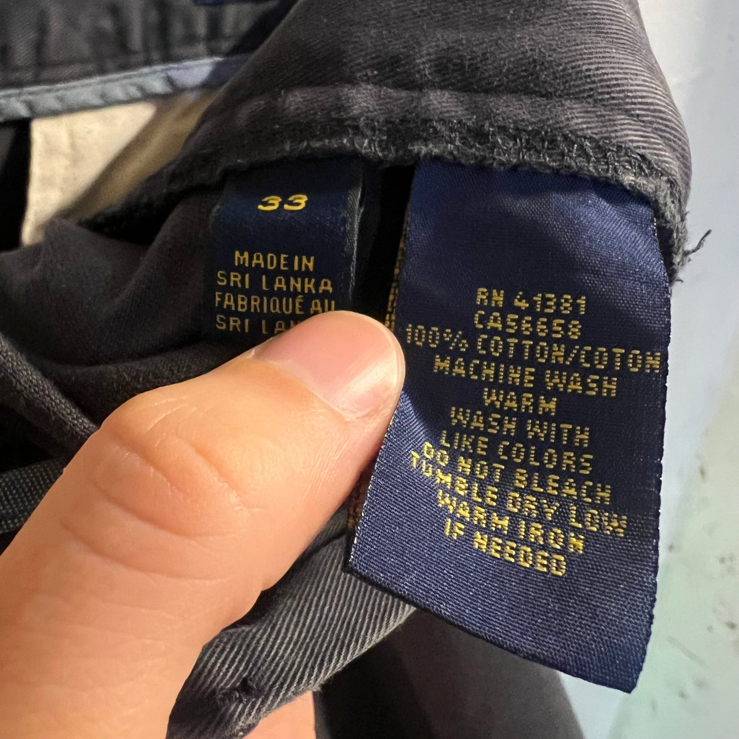 Polo Ralph Lauren 9" Chino Shorts - Size 34" - Navy